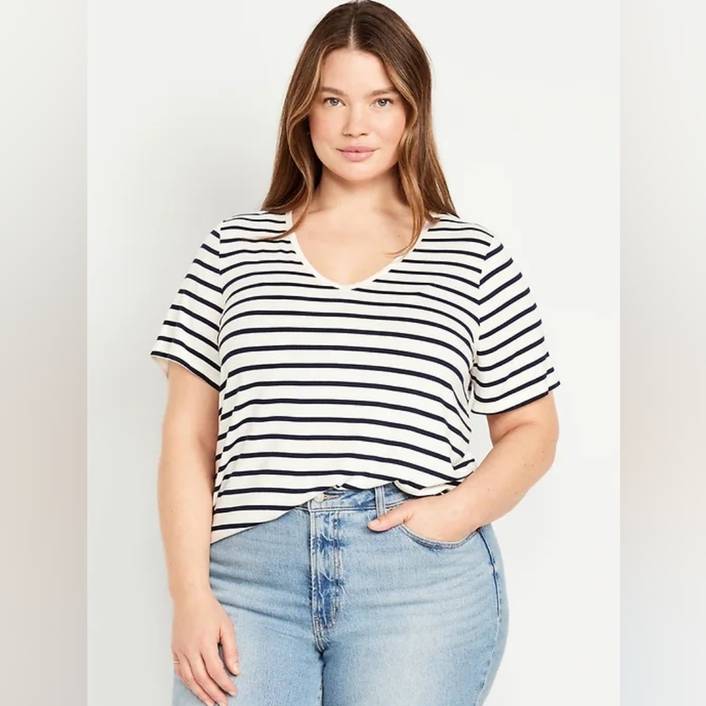 Old Navy Women's Plus Size Striped Tee Sz 3XL